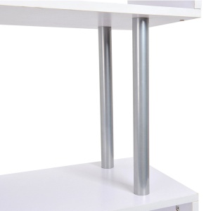 biblioteca moderna, 4 rafturi, 80x30x145cm alb - Img 7