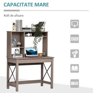 birou raft cu biblioteca, 105x50x137,5cm - Img 4