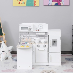 Bucatarie Jucarie Lemn – Accesorii Incluse, Chiuveta & Frigider - Img 2