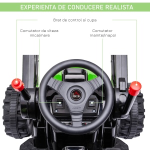 Buldozer Jucarie pentru Copii 3-5 Ani, Verde - Img 6