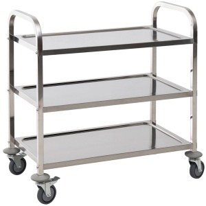 Carucior Pentru Bucatarie 3 Rafturi in Otel Inox 85x45x90cm - Img 1