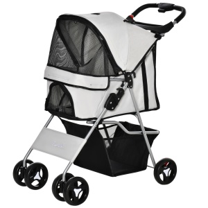 Carucior pentru Caini Talie Mini 75x46x94cm Rosu |Aosom RO - Img 1