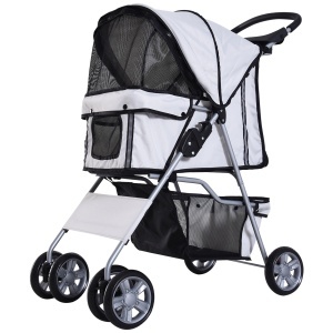 Carucior Pliabil pentru Caini 75×45×97 cm – Gri - Img 1