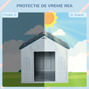 Casa pentru Caini Mari – Plastic Rezistent, Albastru - Img 4