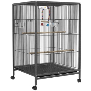 Colivie pentru Pasari – 48×46×74 cm cu Suport Rulant - Img 1