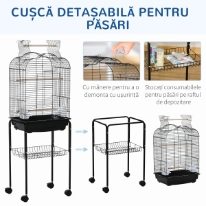 Colivie pentru Pasari, 2 Boluri si 2 Usi Laterale - Img 5