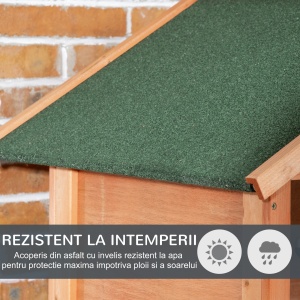 Colivie pentru Păsări cu 3 Deschideri cu Blocare, 4 Stinghii și Tavă Detașabilă, 80.5x57x153 cm, Portocaliu - Img 4