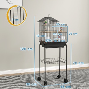Colivie pentru Pasari cu Piedestal 120 cm - Img 3