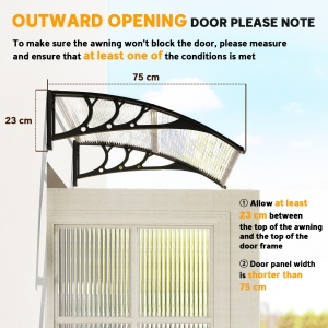 Copertina 100×80 cm – Policarbonat Anti-UV pentru Usi si Ferestre - Img 7