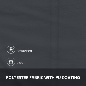 Copertină cu Braț Pliabil, cu Deschidere Manuală, Copertină Basculantă cu Protecție UV30+, 150x120 cm, Gri Închis - Img 4