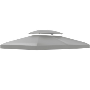 Copertina pentru cort 4x3 m cu 2 niveluri, gri deschis - Img 1
