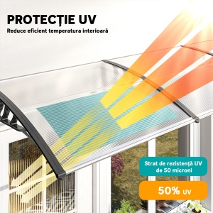 Copertina pentru exterior, 90x295x23.5 cm, negru - Img 4