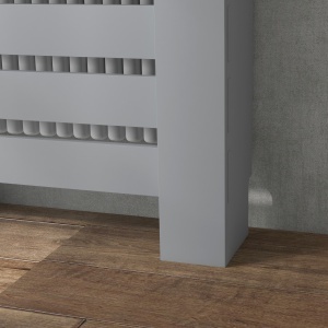 Copertură pentru Calorifer din MDF cu Sertar, 78x19x95.5 cm, Gri - Img 9