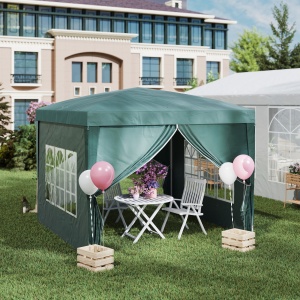 Cort impermeabil 3x3 m pentru gradina, din Oxford, Verde - Img 2