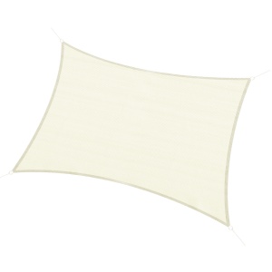 Cort Parasolar Pătrat din HDPE, Crem, 3x4m - Img 1
