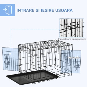 cusca de transport pentru animale, 76×46×52cm - Img 3