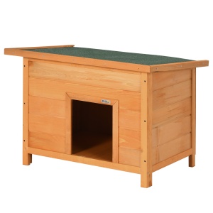 Cușcă pentru Câini Impermeabilă pentru Extern din Lemn de Brad, 82x58x58cm - Img 6