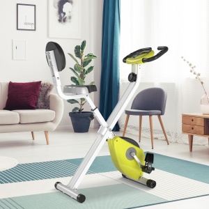 Cyclette Magnetica Pliabila, cu Inaltime si Intensitate Reglabile, Ecran LCD, Galbena - Img 2