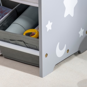 Dulap de Jucarii cu 9 Cosuri Detasabile, Cutie de Depozitare pentru Jucarii din Lemn MDF si Material Textil - Img 9