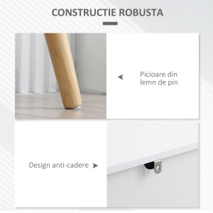 Dulap modern pentru depozitare, dulap decorativ cu sertar, 2 usi pentru dormitor, living, hol, gri deschis - Img 6