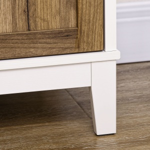Dulap Multifunctional din PAL cu Dulap si Sertar in Stil Rustic, 78.5x39x89.4cm, Alb - Img 9