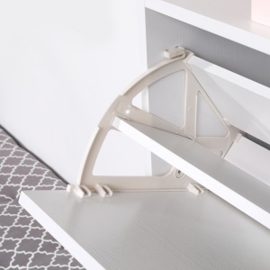 dulap pantofi, 3 compartimente, 60×24×132cm, alb - Img 8