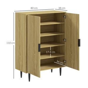 Dulap Pantofi 5 Rafturi Reglabile cu Picioare – Ideal pentru Intrare/Hol - Img 3