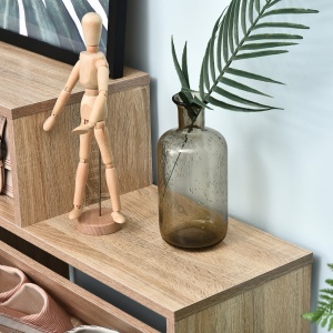 Dulap Pantofi Design Modern 20 Perechi pentru Hol in Lemn 101,5 x 25,5 x 98 cm - Img 8