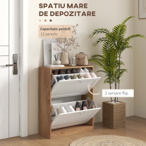 Dulap Pantofi ingust – 2 Sertare Rabatabile, Compact - Img 4