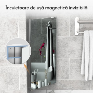 Dulapior Colt Baie – Otel cu Oglinda 60×30×18,4 cm - Img 9