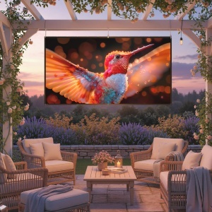 Ecran Proiector 100" 4K/8K HD Format 16:9, Reglabil Manual, Lavabil, Unghi Vizionare 160°, pentru Acasă, Cinema, Birou, Alb - Img 9