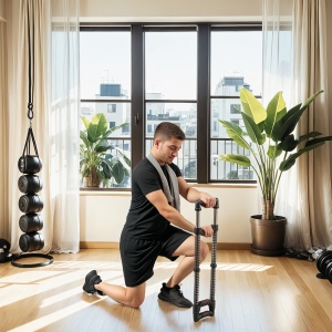 Extensor pentru Piept cu Rezistență Reglabilă între 10-80kg, 80x22x5 cm, Negru - Img 2