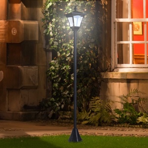 Felinar de Gradina Led Panouri Solare, Negru, 120cm - Img 2
