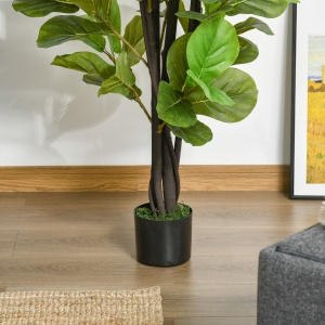 Ficus Artificial 130 cm de Interior si Exterior, Planta Artificiala cu efect Realist cu 78 de Frunze - Img 8