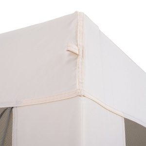 Foisor de Gradina Impermeabil cu Plasa Tantari Bej 3 x 3 x 2.35 m - Img 7