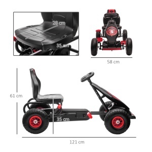 Go Kart Pedale Copii – Reglabil cu Roti Gonflabile - Img 3
