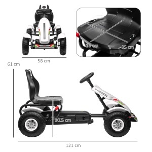 Kart Pedale Copii – Scaun Reglabil, Roti Gonflabile - Img 3