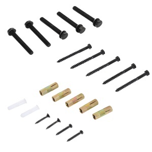 kit sina pentru usi glisante, 200x4x0.6 cm, negru - Img 9