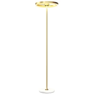Lampă de Podea Modernă Dimabilă Întrerupător Pedală 3 Luminozitate Aurie
