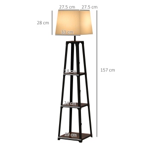 Lampa de Podea Rafturi Lampi Moderne Inalte Independente pentru Camera de Zi Dormitor cu Abajur din Material Textil lampa de masa veioza decor stil vintage decor casa iluminat casa lampa din rattan otel lemn metal - Img 3