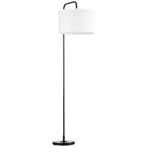 Lampadar Arcuit cu Abajur Efect In, Alb-Neagru - Img 1