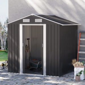 Magazie Gradina 2×1,5×1,9 m – Otel Zincat cu Usi Culisante - Img 2