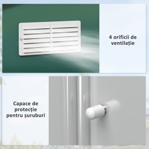 Magazie Unelte din Otel Galvanizat, Anti Rugina 3.4 x 3.86 x 2 m, verde - Img 8