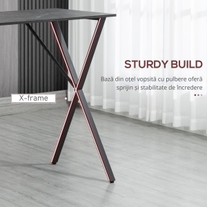 Masa Bar 120 cm – Blat Marmura, 4 Persoane, Design Modern - Img 5
