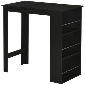 masa de bucatarie, 3 rafturi, 112x57x106cm, negru - Img 1