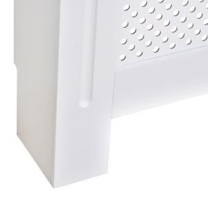 Masca Calorifer 78×82×19 cm – Lemn Alb cu Grilaj Decorativ - Img 8