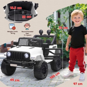 Masina Electrica Copii Jeep 12V – 2 Viteze & Telecomanda - Img 3