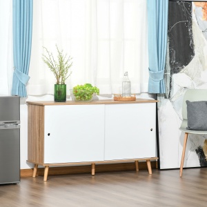 mobilier bucatarie modern, 130x40x74.5cm, culoarea lemnului/alb - Img 2