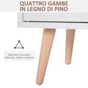mobilier multifunctional, 80 x 29.5x96cm alb - Img 6
