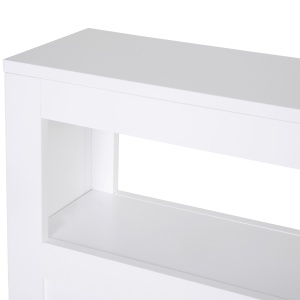Mobilier pentru Baie in Lemn cu Rafturi si 2 Sertare,Alb 16x52x66cm - Img 7